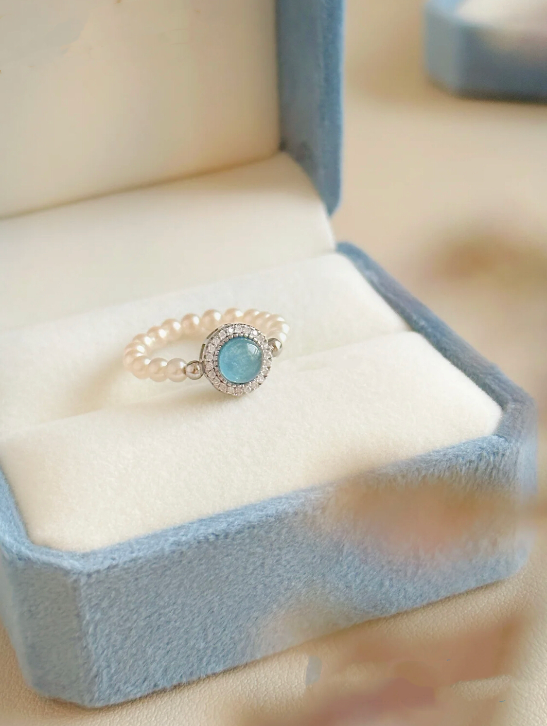 Elegant Blue Jewelry Gift Box