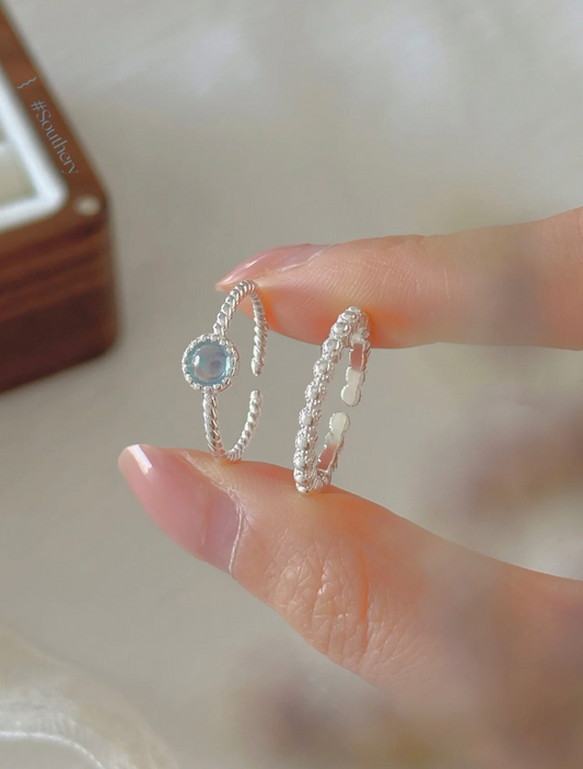 BLUE AND SILVER RING