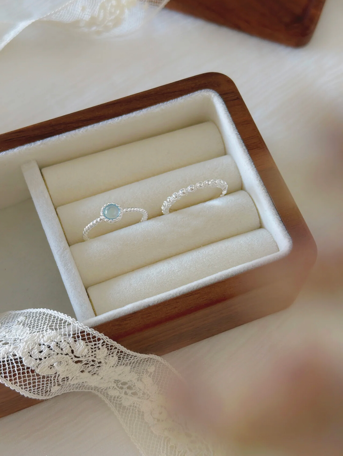BLUE AND SILVER RING