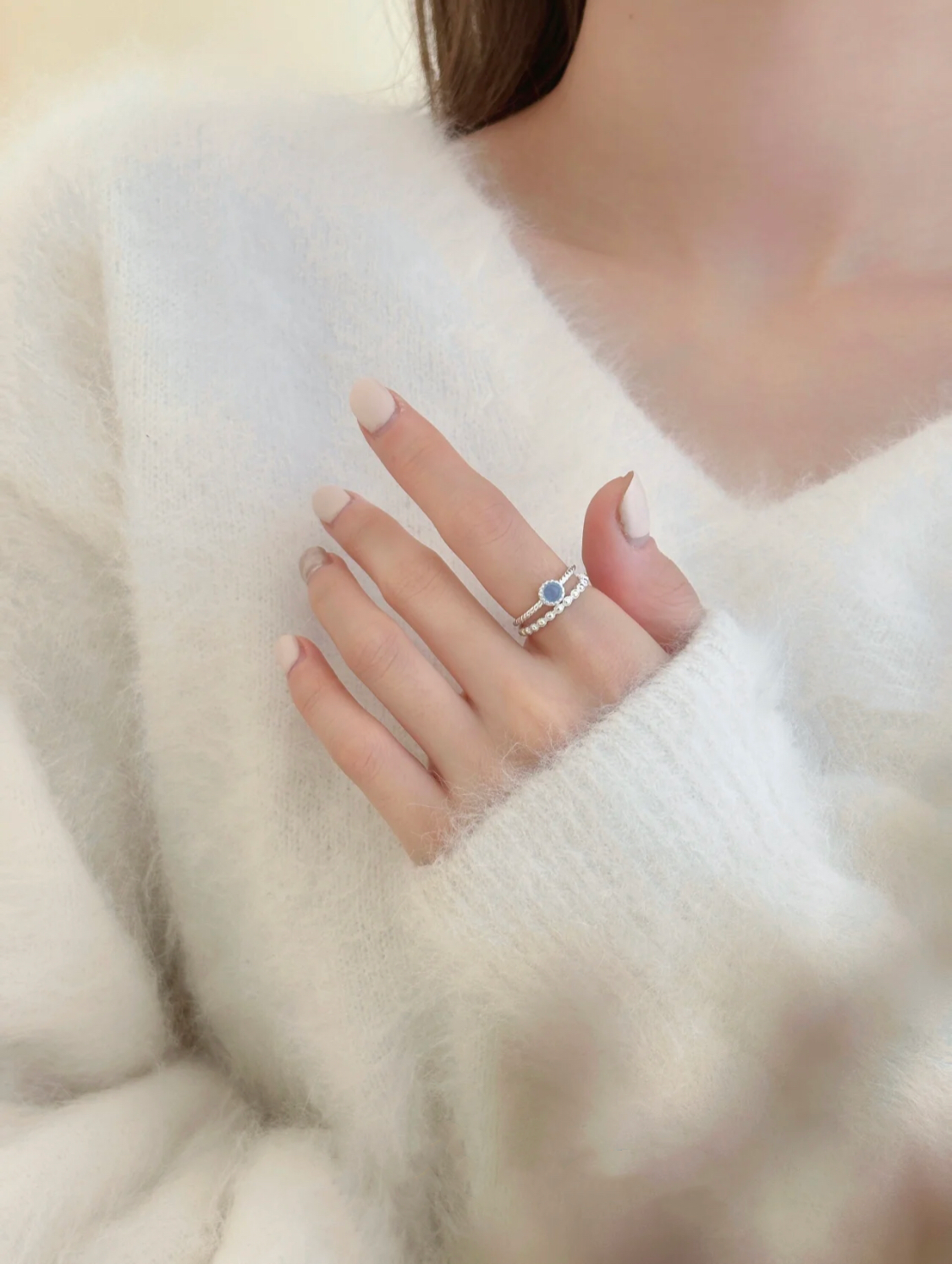 BLUE AND SILVER RING