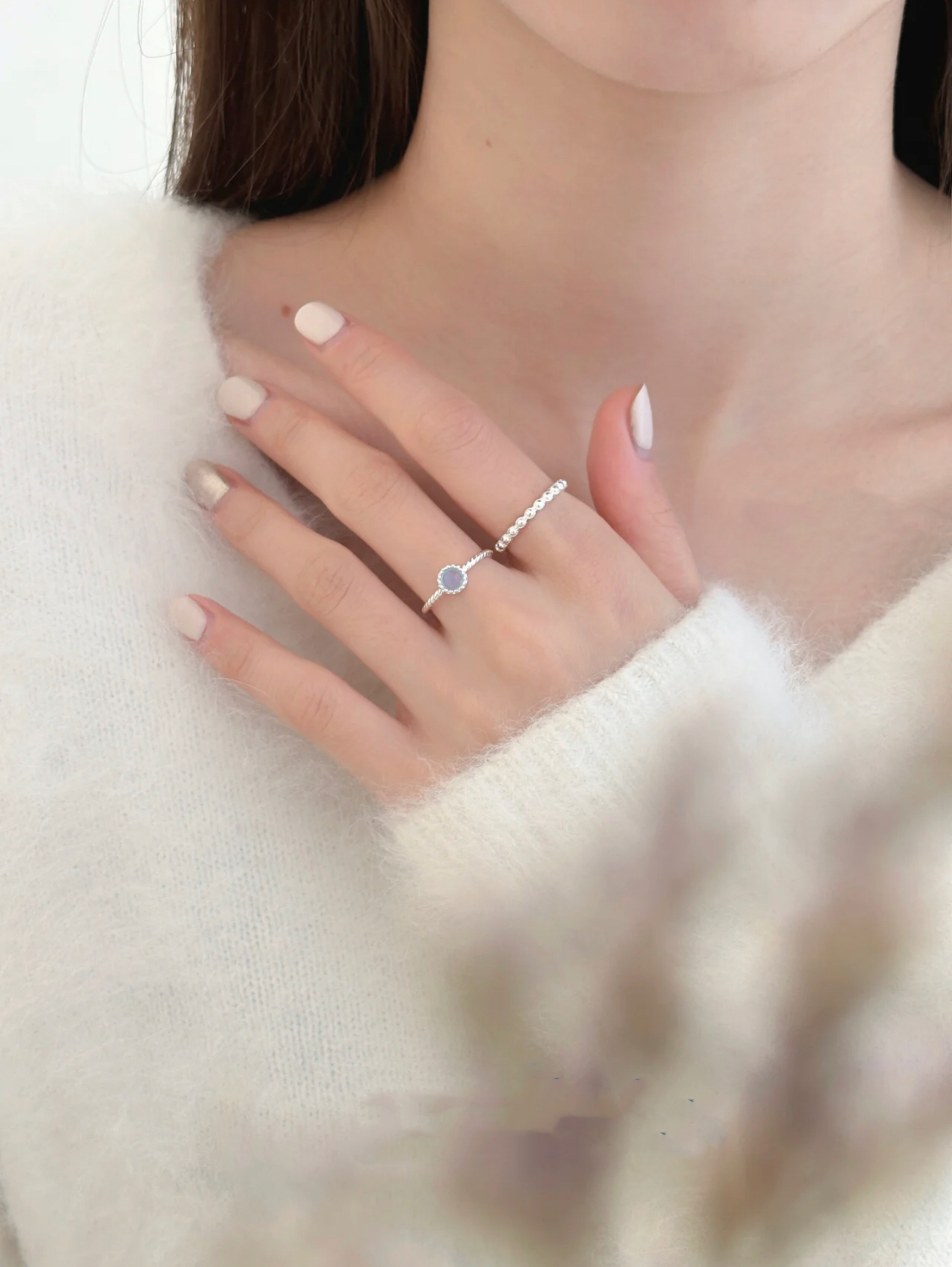 BLUE AND SILVER RING