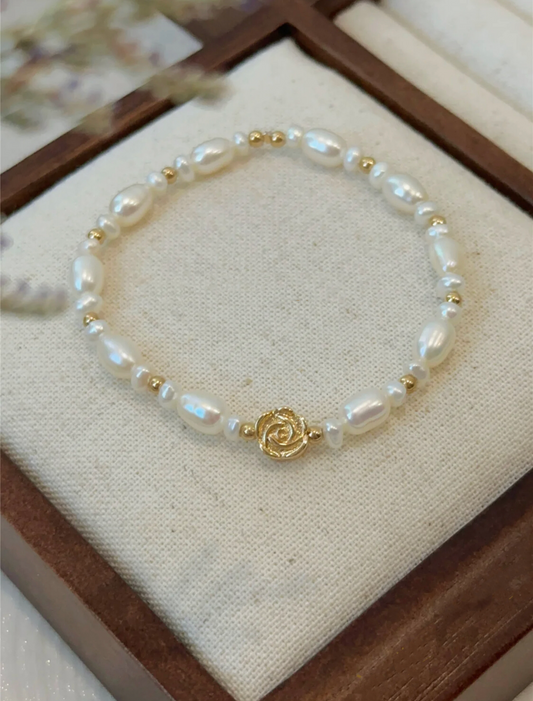 Gold Rose Bracelet