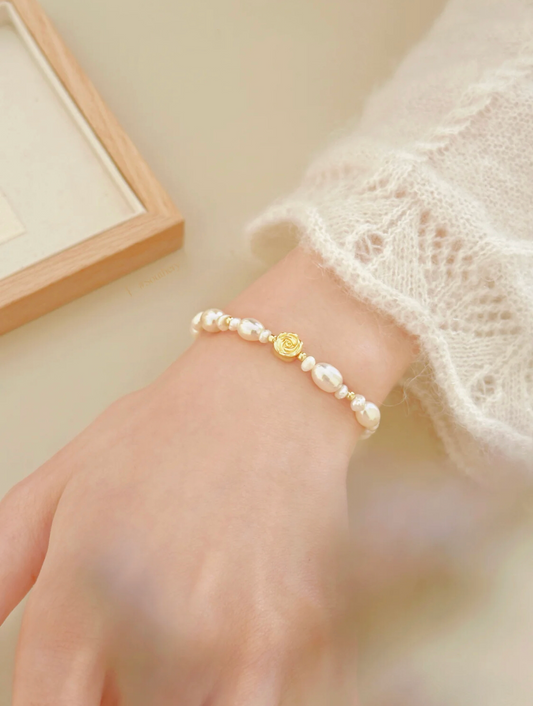 Gold Rose Bracelet