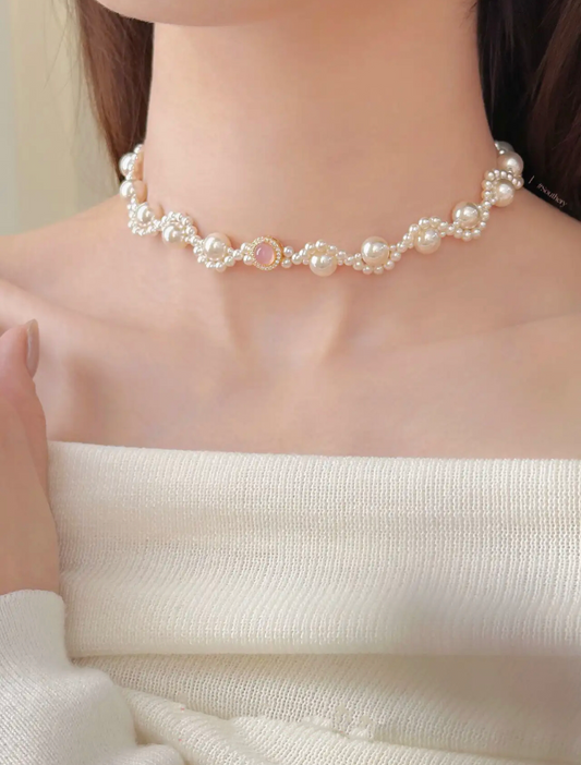 PINK WATER WAVE NECKLACE