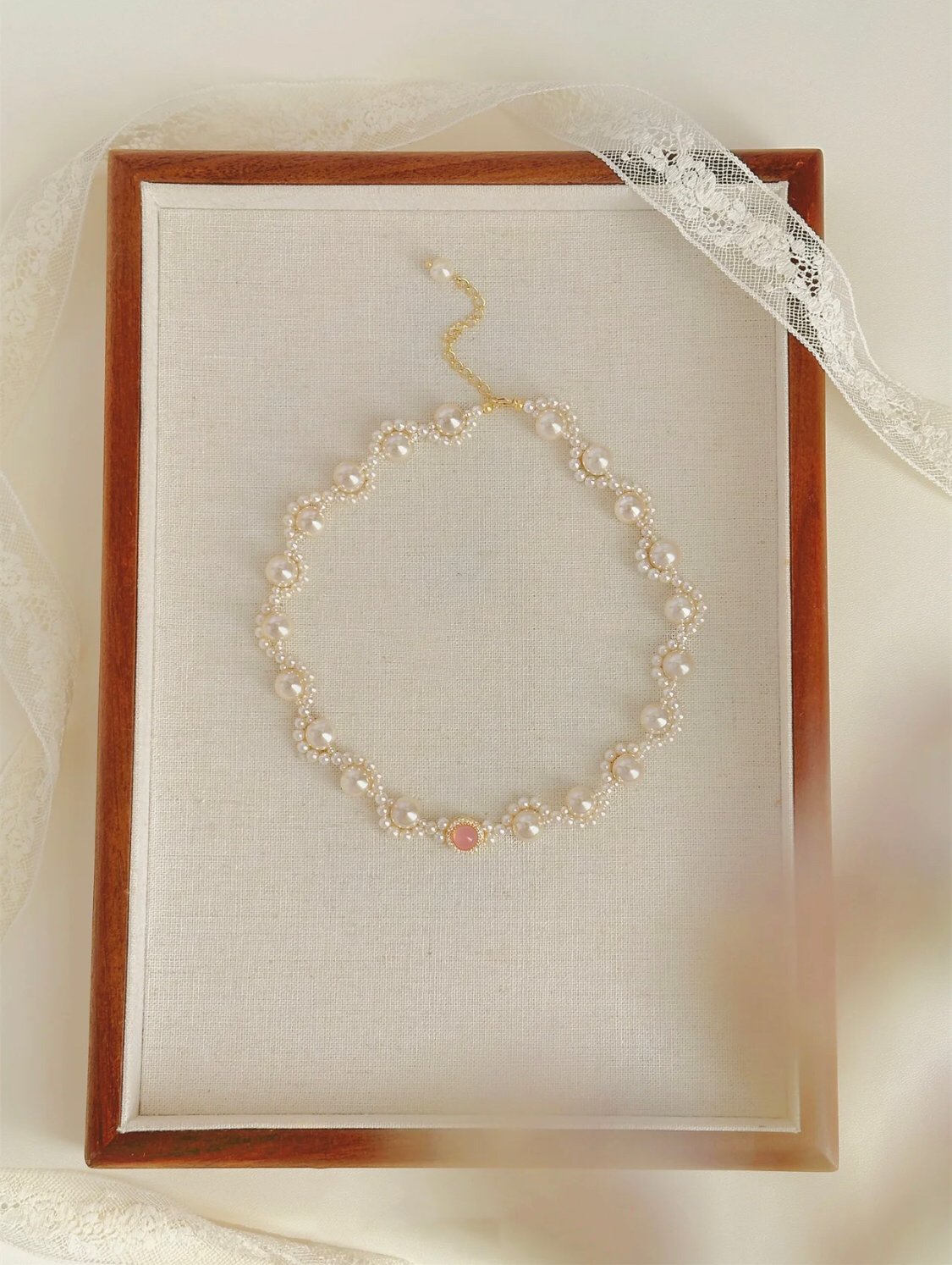 PINK WATER WAVE NECKLACE