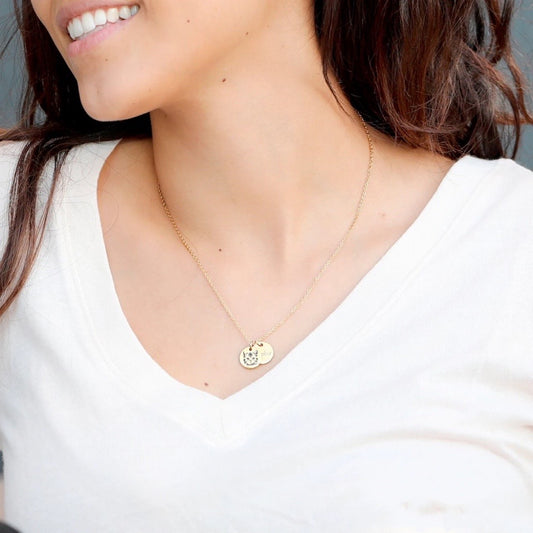 Pet Portrait & Handwriting Disc Necklace