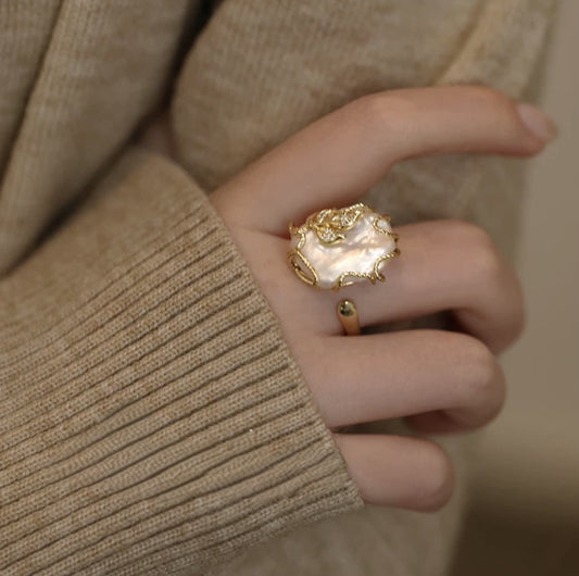 Whimsical Pearl Ring