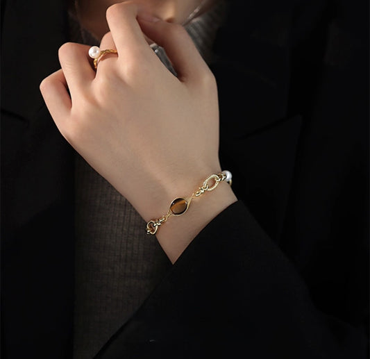 Antique Golden Pearl Bracelet