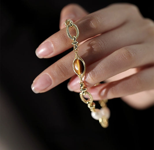 Antique Golden Pearl Bracelet