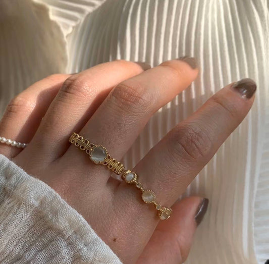 Bague brillante (2 anneaux)