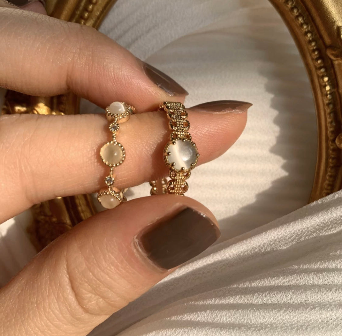 Bague brillante (2 anneaux)