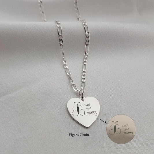 Classic Heart Handwriting Necklace