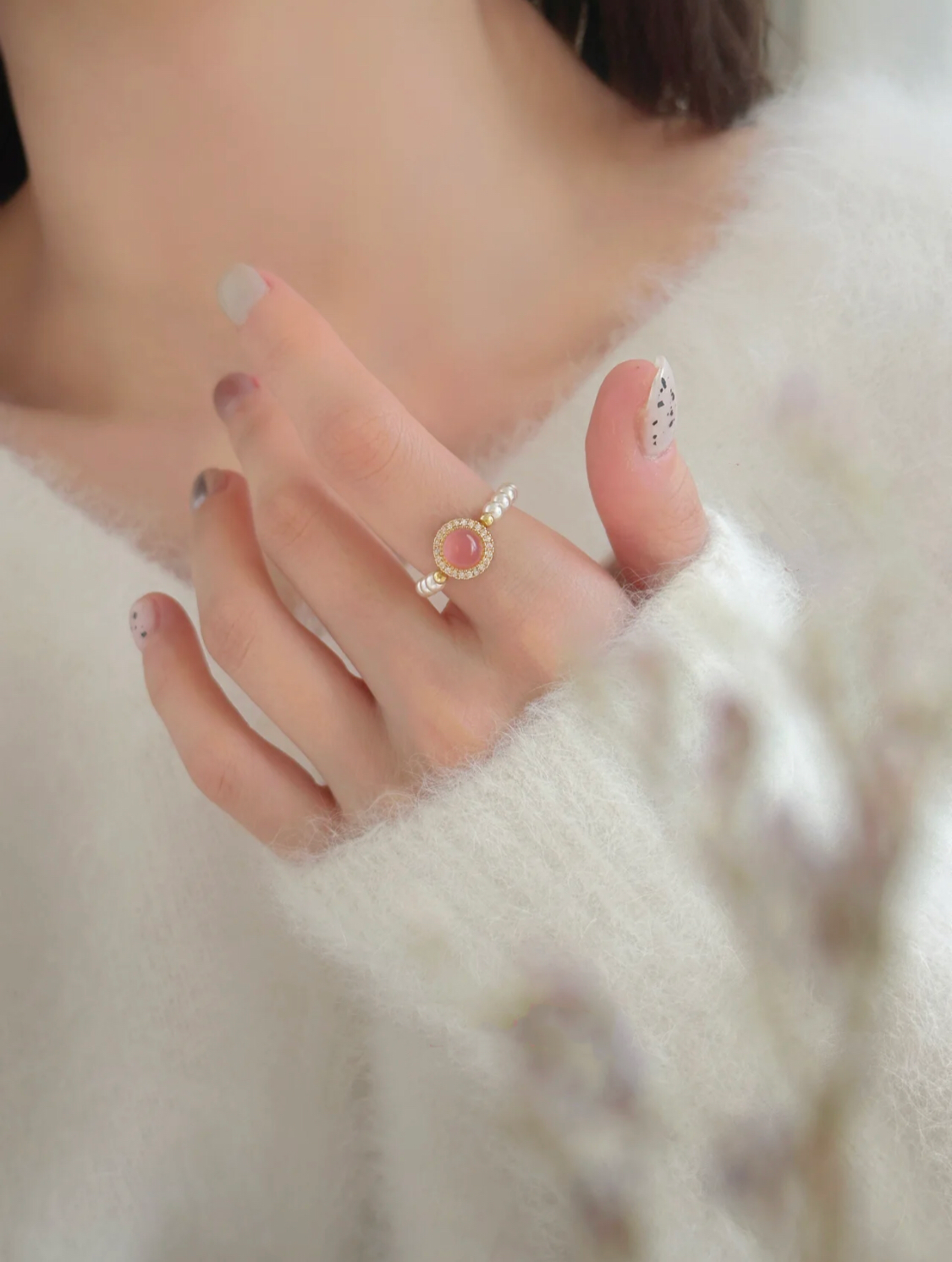 BAGUE ÉTOILE ROSE