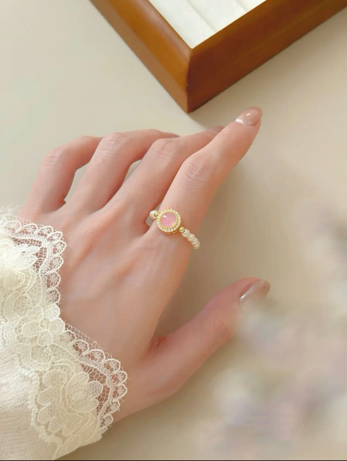 BAGUE ÉTOILE ROSE