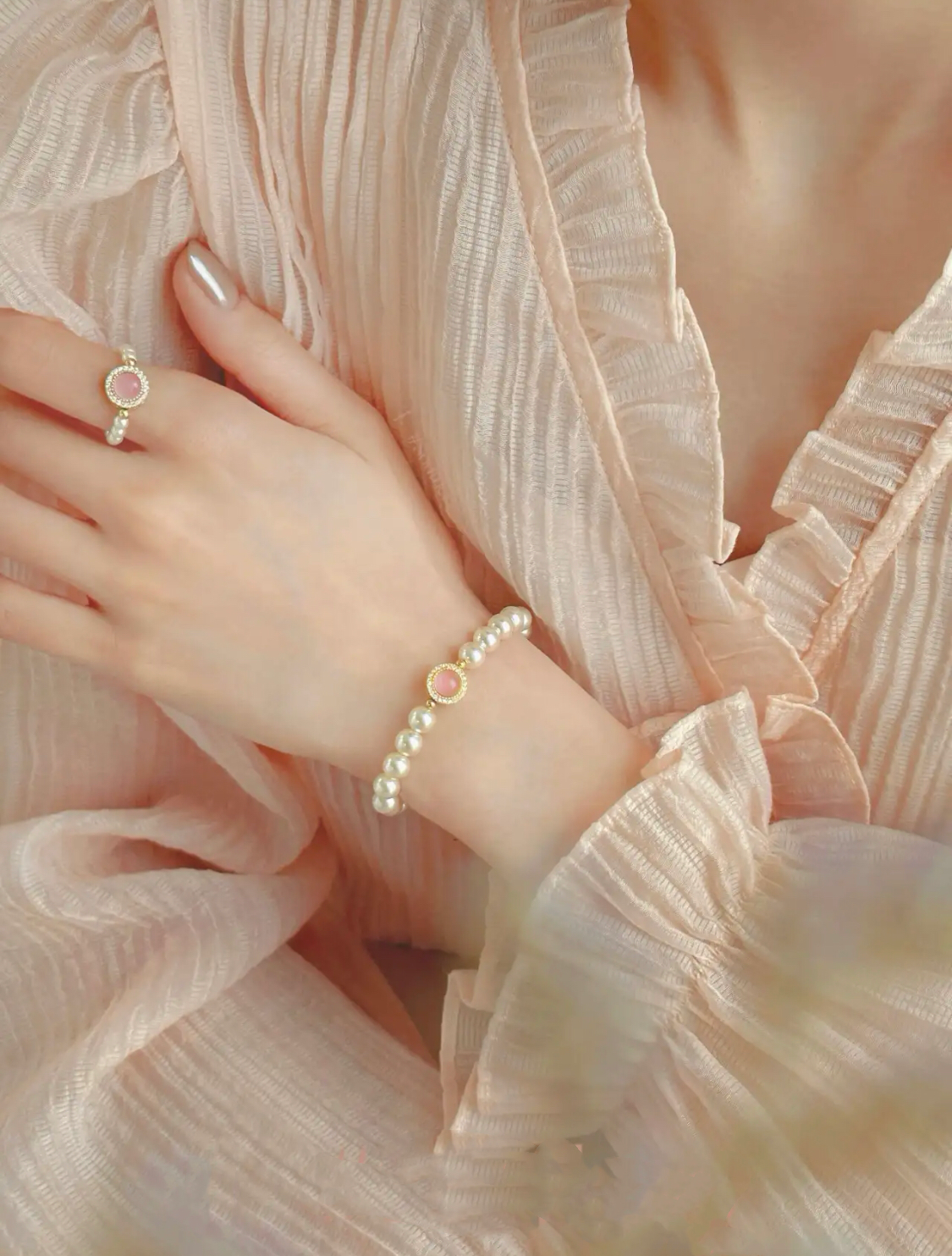 BRACELET LUMIÈRE DU SOLEIL ROSE
