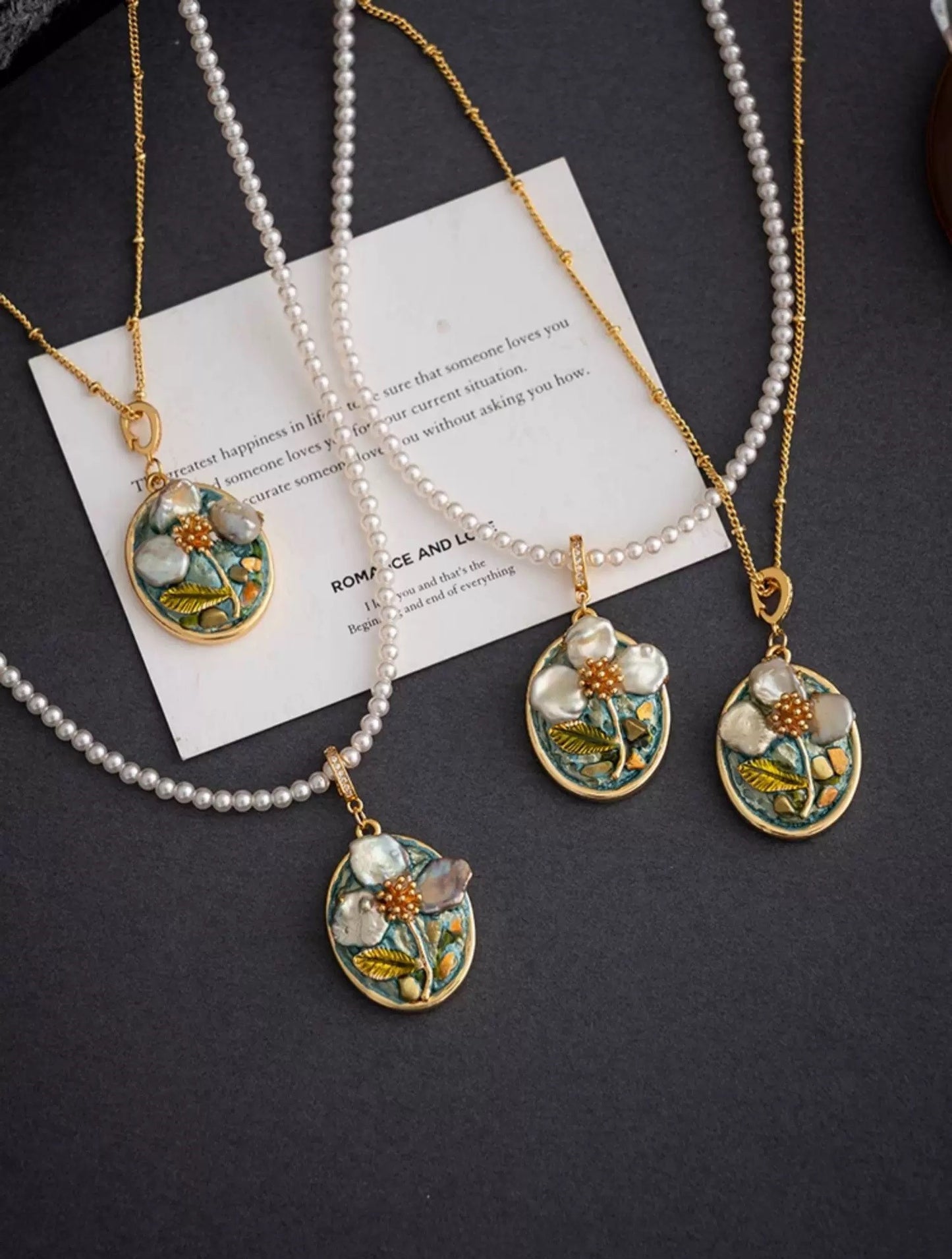 CELESTIAL GARDEN NECKLACE（PEARL CHAIN)