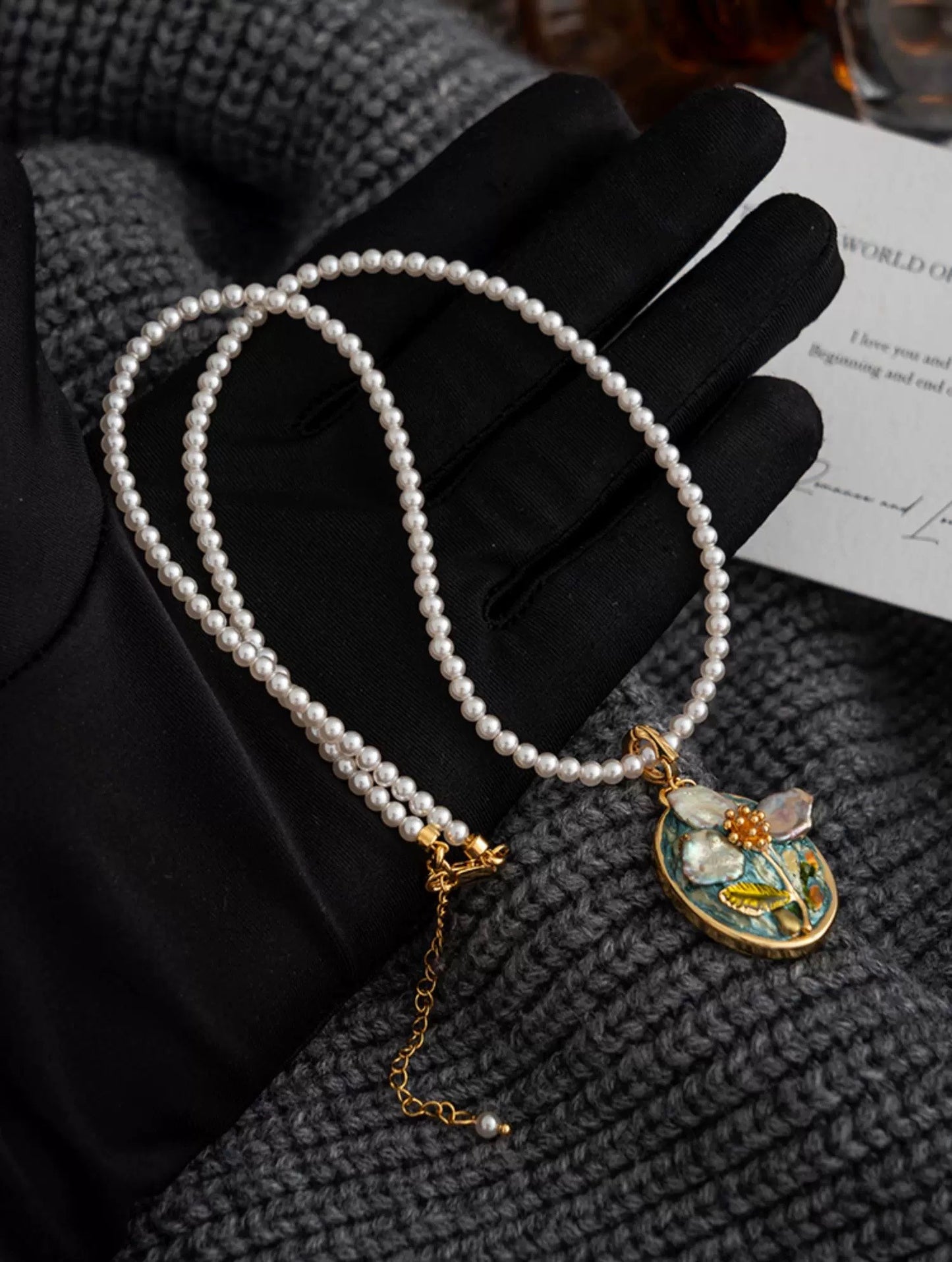 CELESTIAL GARDEN NECKLACE（PEARL CHAIN)