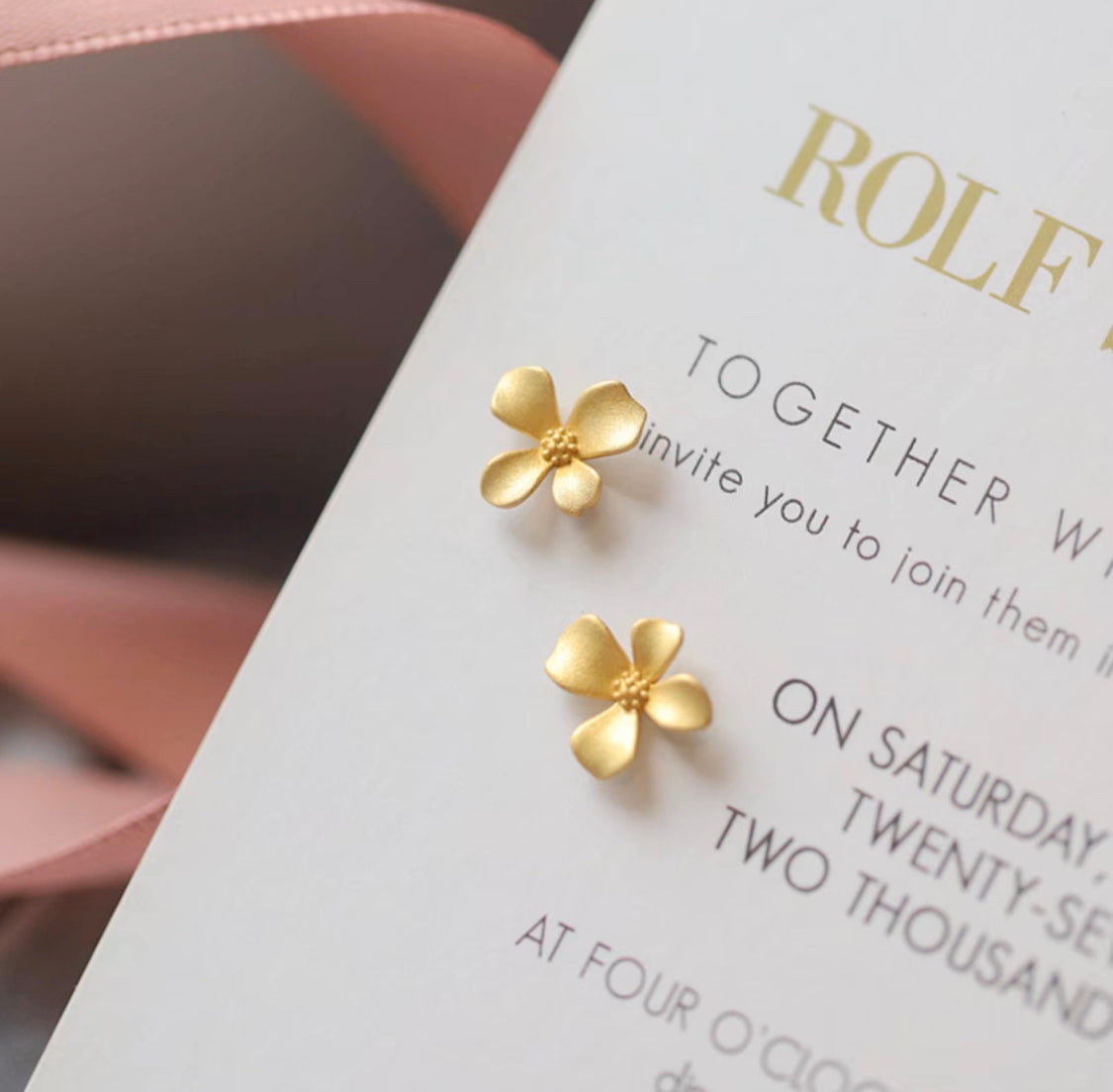 Boucles d'oreilles Golden Bloom