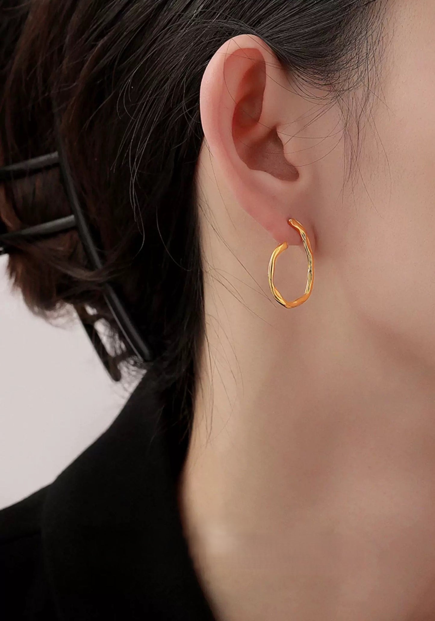 Boucles d'oreilles halo en or