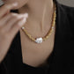 Rustic Glam Pearl Necklace