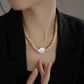Rustic Glam Pearl Necklace