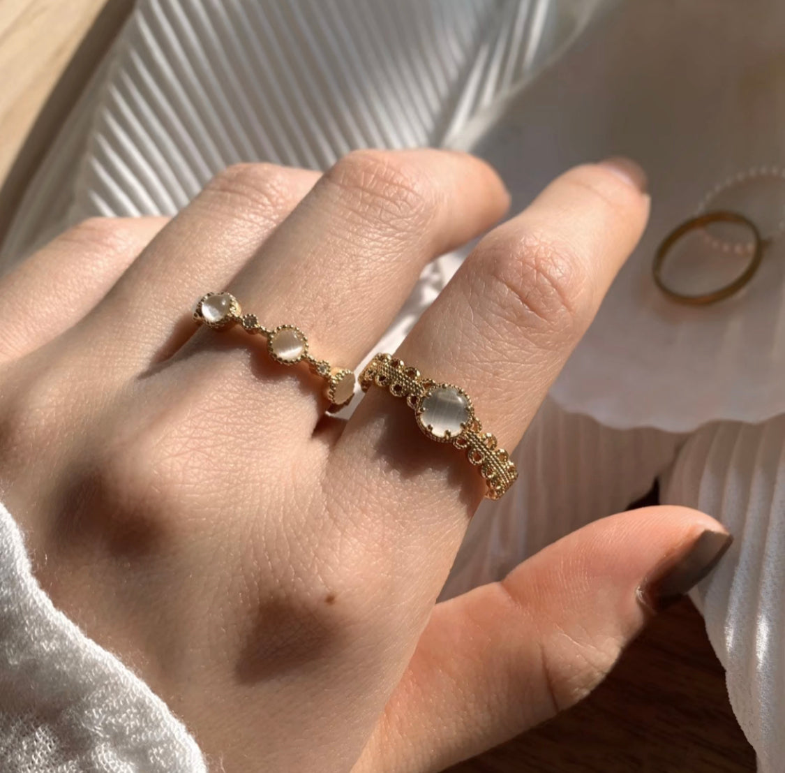 Bague brillante (2 anneaux)