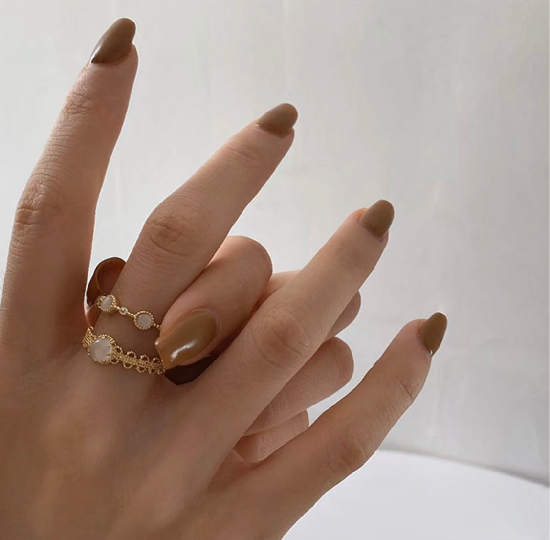 Bague brillante (2 anneaux)