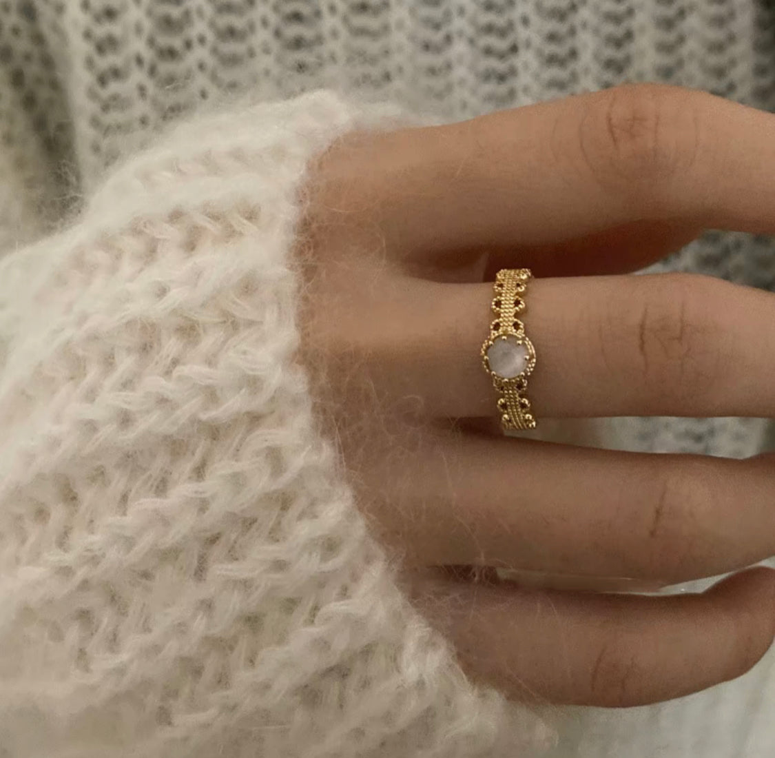 Bague brillante (2 anneaux)