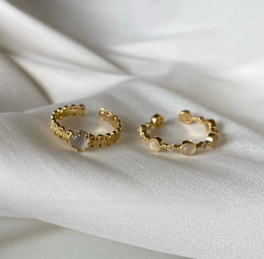 Bague brillante (2 anneaux)