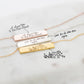 Handwriting Bar Necklace