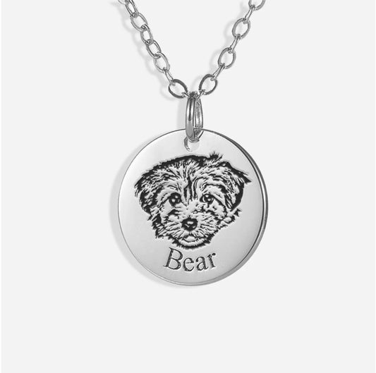 Custom Pet Portrait Necklace