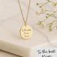 Handwriting & draw Disc Necklace